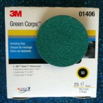 3M.1406 3" Roloc 50G Green 25/Box